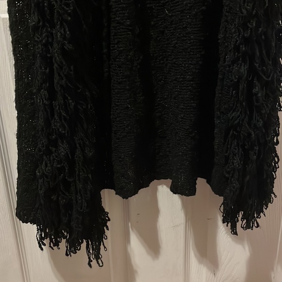 Funky Black Fringe Duster Vest by Jana, M - Picture 5 of 5